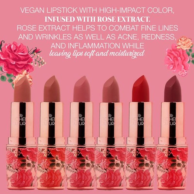 Rachel Couture Matte Lipstick with High Impact Color | Vegan & Cruelty Free | Infused with Rose Extract - 0.12 Oz - Nude