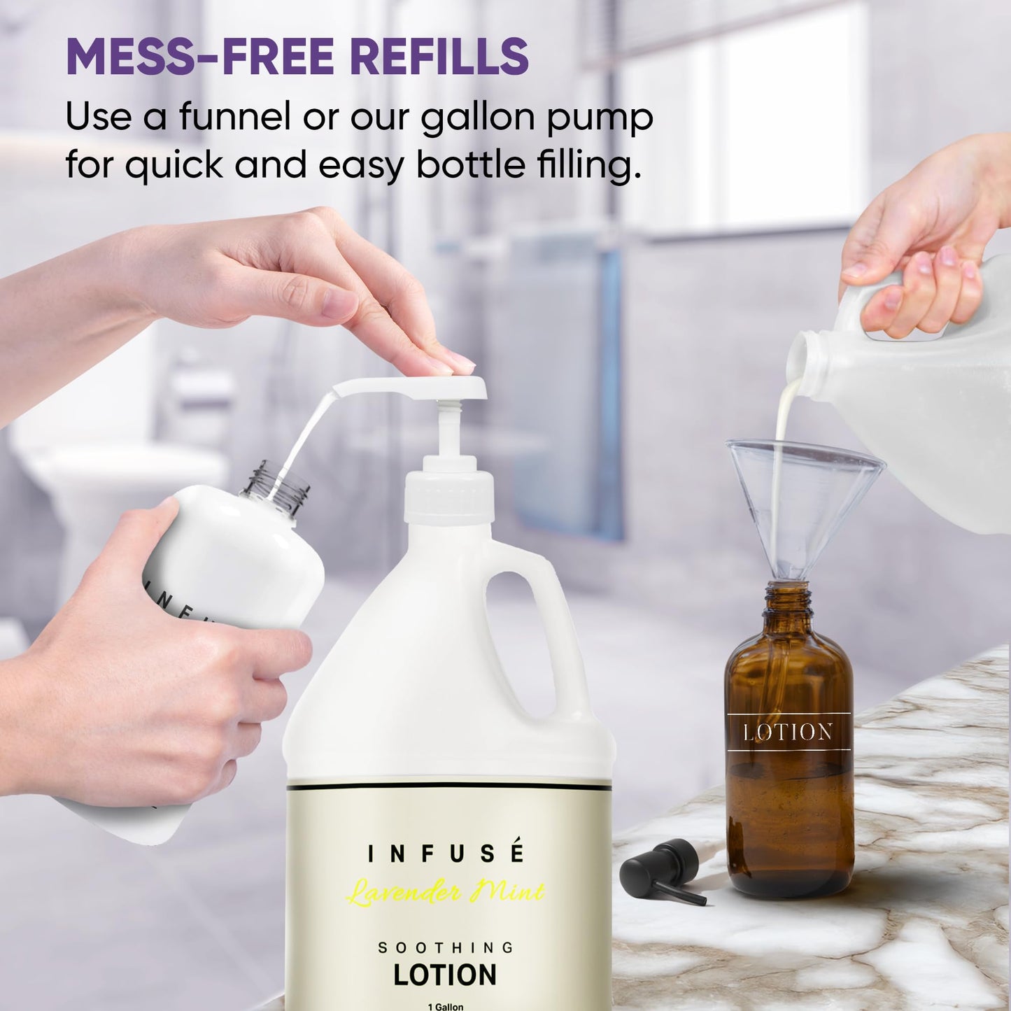 INFUSÉ Lavender Mint Hotel Body Lotion, Gallon Refill, 1 Gallon
