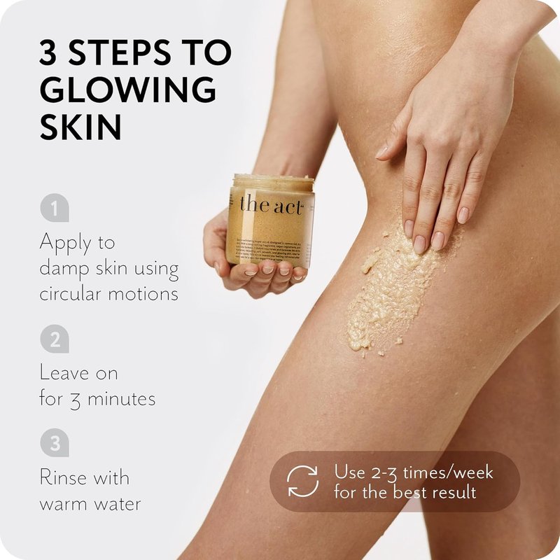 Sugar Exfoliating Body Scrub - Natural Polish for Smooth Skin | Vegan, Gentle Care with Shea & Almond