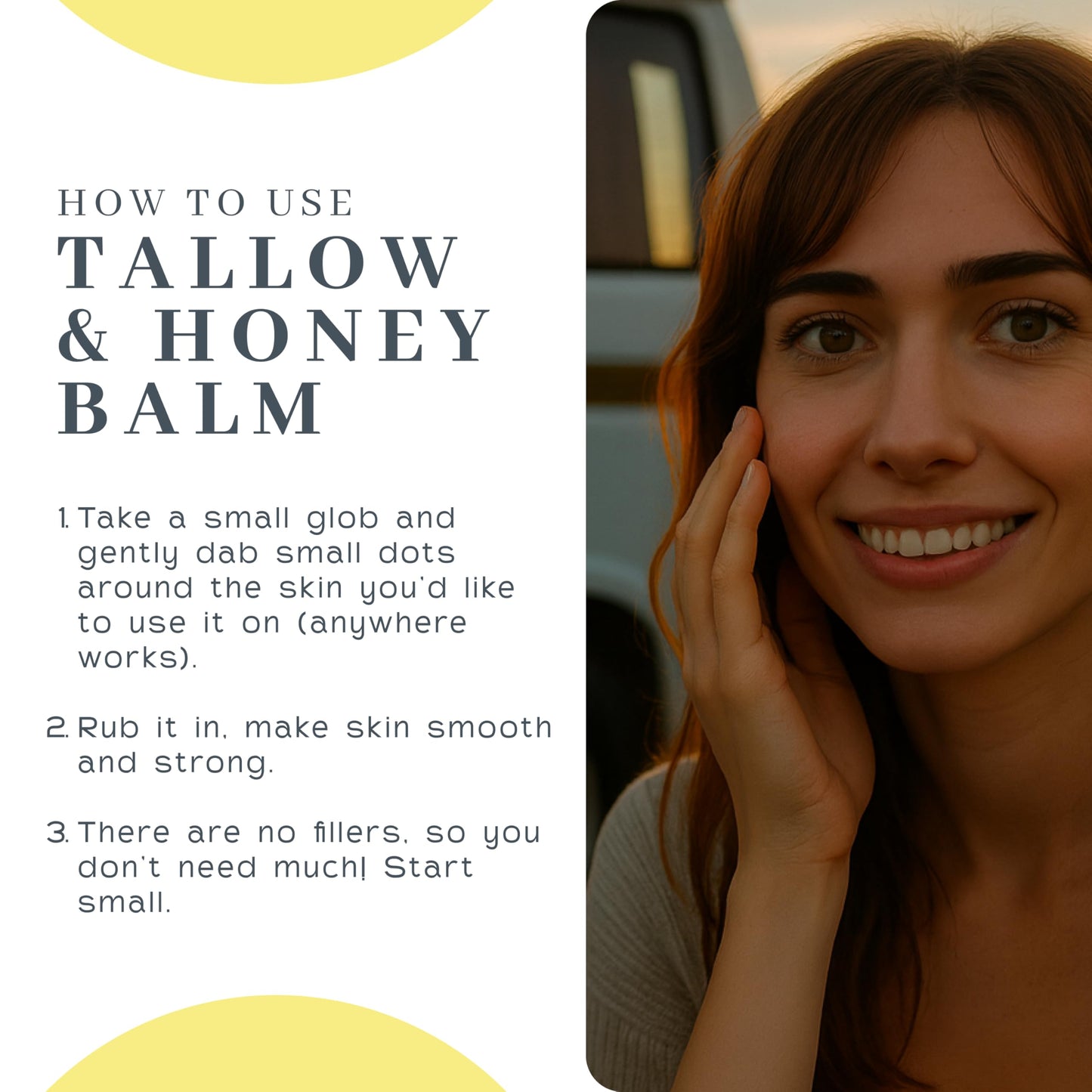 Vanman's - Tallow and Honey Balm With No Added Scent Jumbo - Beef Tallow Face Moisturizer with Grass-Fed/Finished Beef Tallow for Skin, Organic Raw Honey and Beeswax, Cold Pressed Olive Oil - 6.3 oz