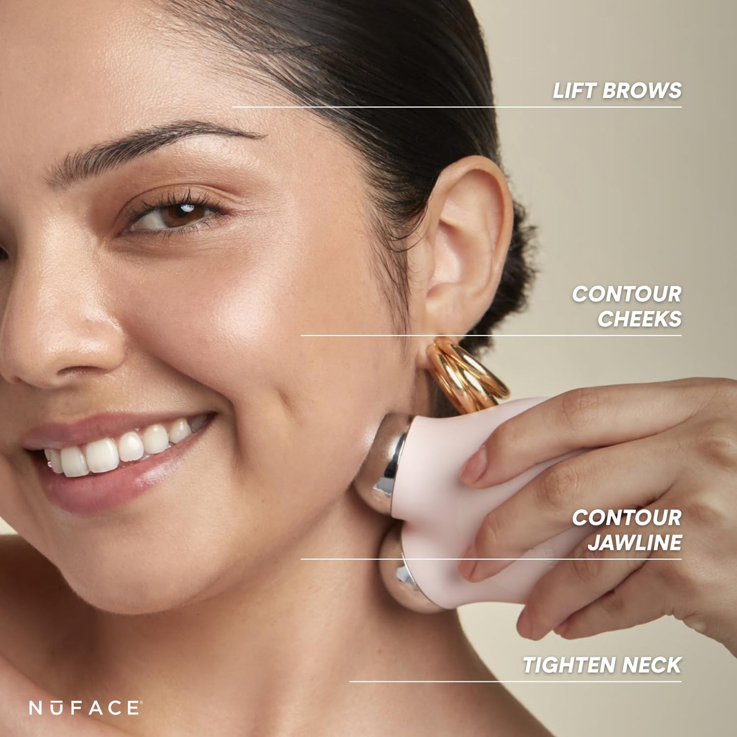 NuFACE MINI+ Microcurrent Facial Device Kit - FDA Cleared Face Sculpting Device to Contour, Lift & Tone + Microcurrent Gel Activator - NuBLUE