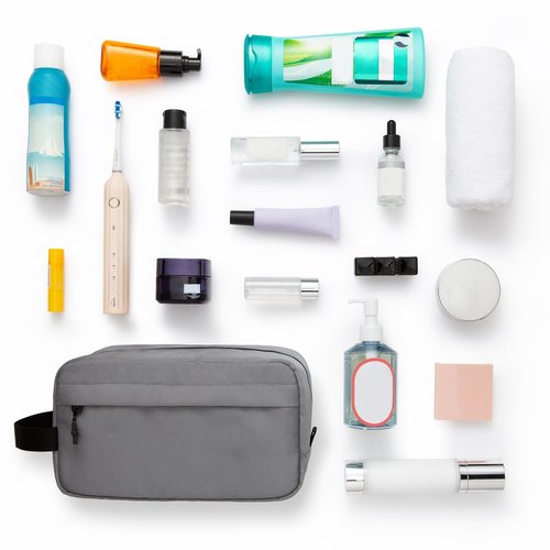 Vorspack Toiletry Bag Hanging Dopp Kit for Men Water Resistant Shaving Bag with Large Capacity for Travel - Grey