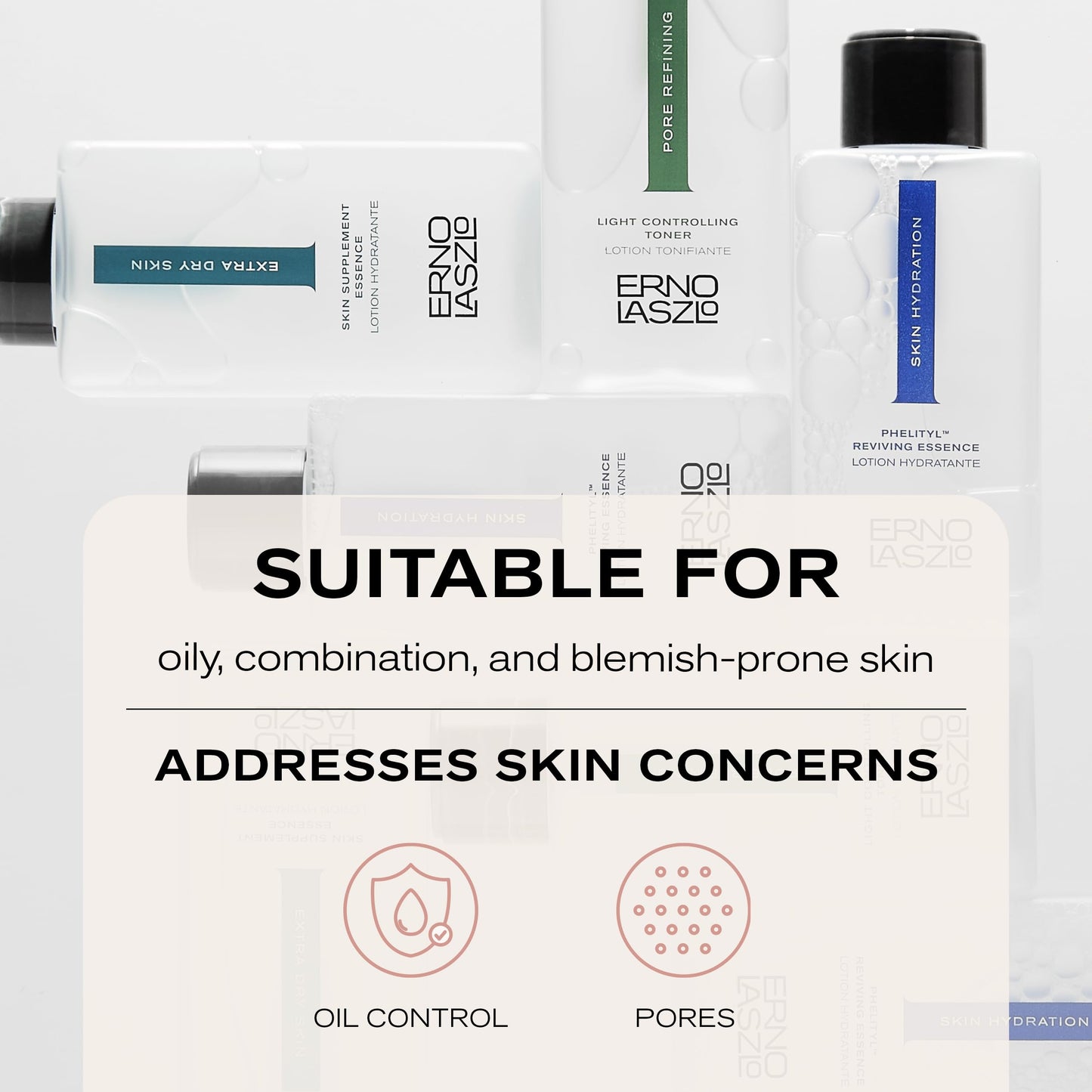 Erno Laszlo Light Controlling Hydrating Toner for Face, Exfoliating, Moisturizing & Mattifying Skin Care, Cosmetic Grade Astringent Reduces Shine, Toner for Oily Skin, 6.8 Fl Oz