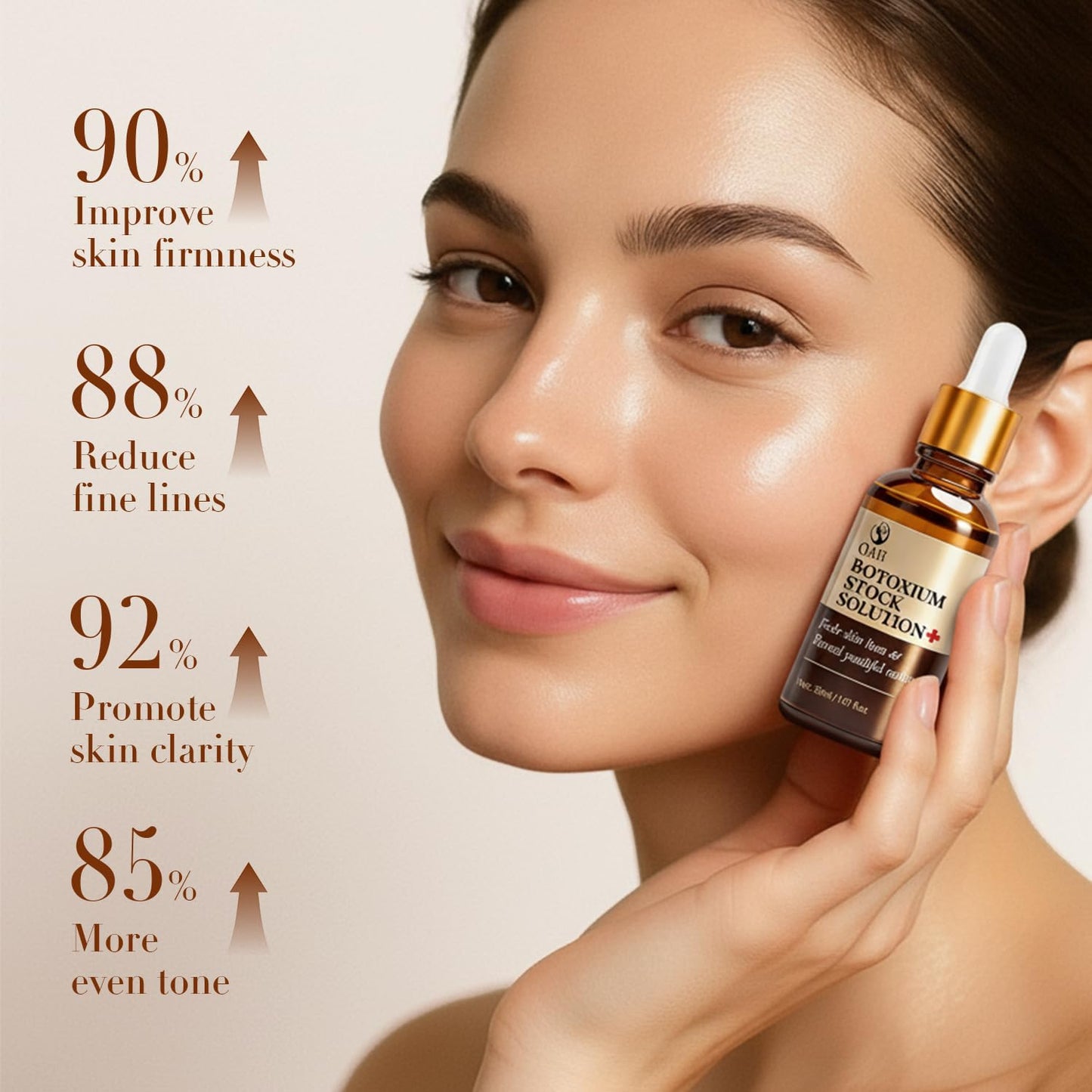 QAH Instant Firming & Tightening Face Serum, Fast-Acting Lifting Look for Face & Neck | Visible Smoothing Effect, Lightweight Serum for Special Occasions 1.01 fl.oz.