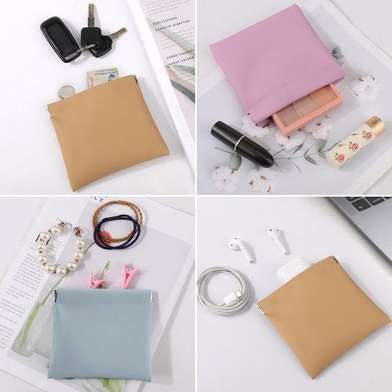 BUSOHA 3 PCS Small Makeup Bag for Purse, Mini Portable Cosmetic Bags for Women, Coin Purse Lipstick Cosmetic Accessories Organizer, Small Travel Kit Storage Pouch