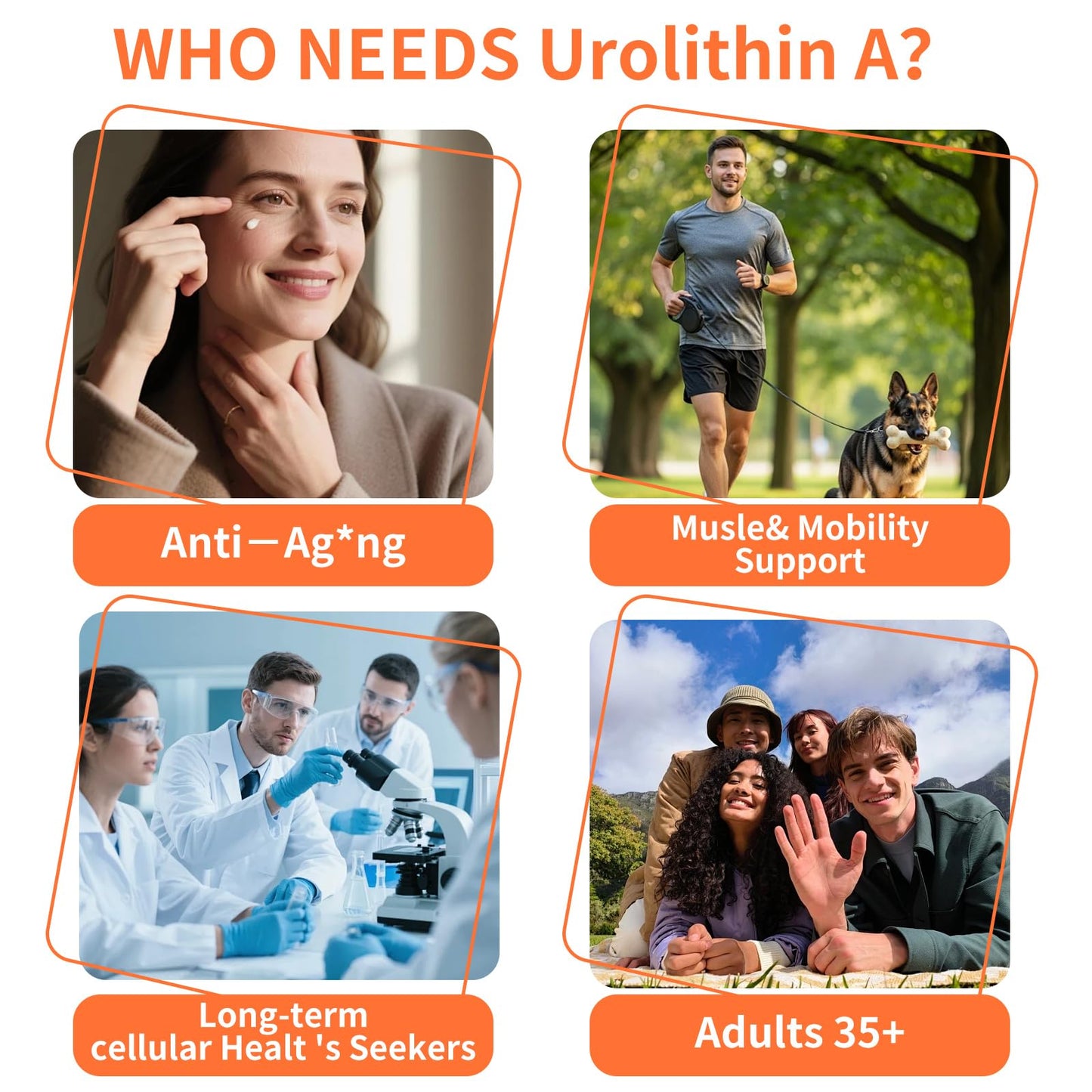 Hywebvctok Urolithin A Supplement Gummies,500mg Urolithin A+ Supplement,Mitochondrial Support Supplement for Cellular Support,Muscle Strength & Longevity,Renewal, Sugar Free,60 CT