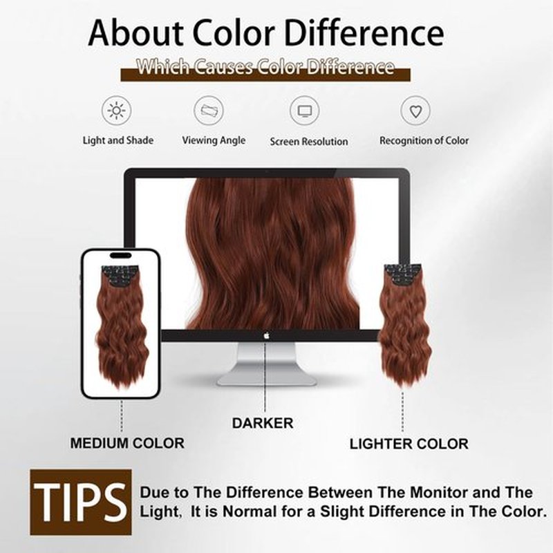 Clip In Hair Extensions 4PCS Auburn Hair Extensions Clip ins Smooth and Tangle Free Lightweight Lace Net Synthetic Hairpieces for Women