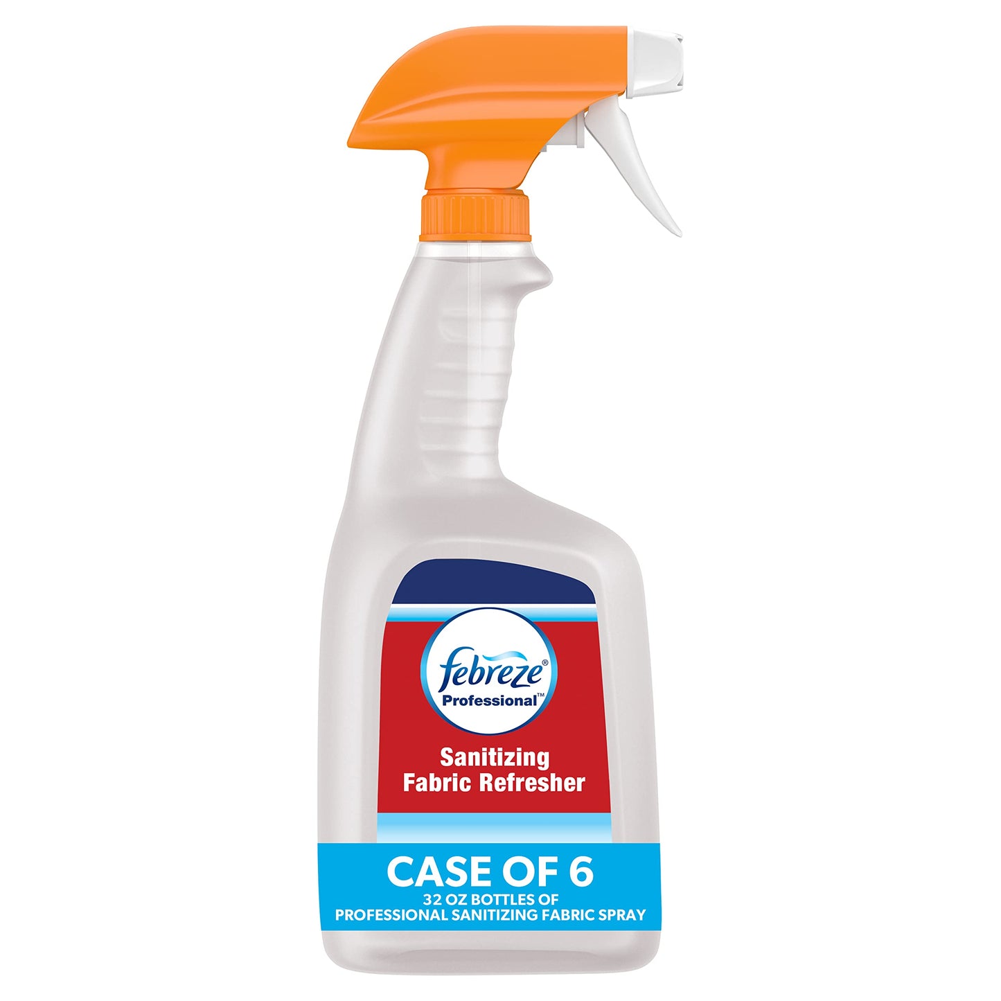 Febreze Sanitizing Fabric Refresher, Bulk Fabric Freshener Spray for Disinfecting Hotels, Restaurants and Businesses, 32 fl oz (Case of 6)