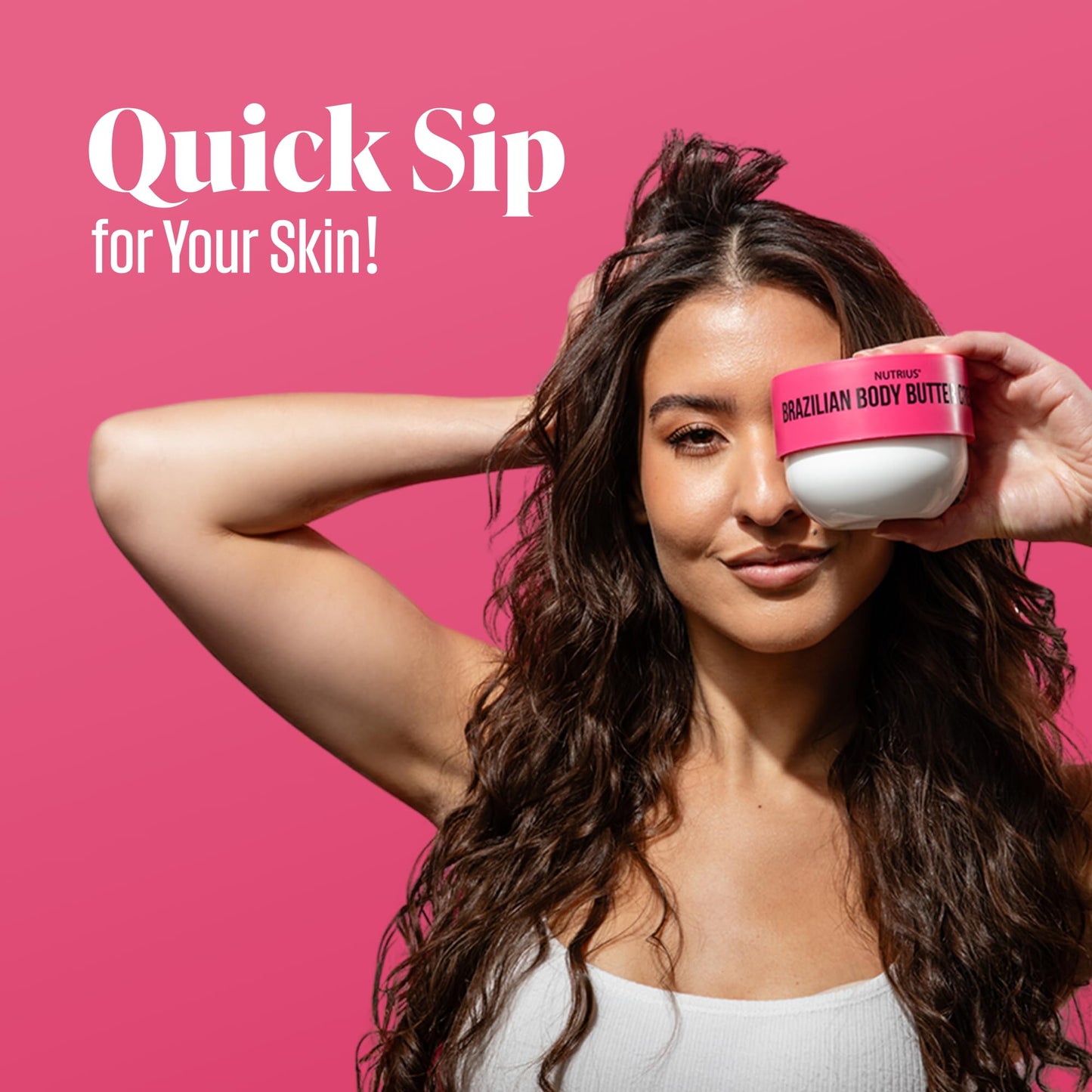 Nutrius Brazilian Body Butter Cream, Berry Bliss Hydrating Body Butter for Dry Skin with Shea Butter and Plant Squalane, Deep Moisturizing Body Cream for Soft Smooth Skin, 6.76 oz