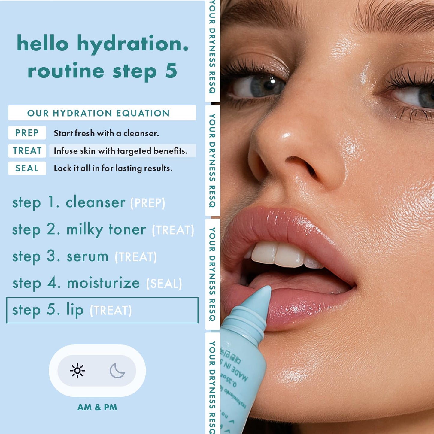 Skin ResQ by Petal Fresh Hello Hydration Lip Treatment – Made in Korea – Multi-Peptide Complex 3% + Shea Butter – For Dry, Chapped Lips – Fragrance Free, Deeply Hydrates & Smooths – 0.35 oz (10 mL)