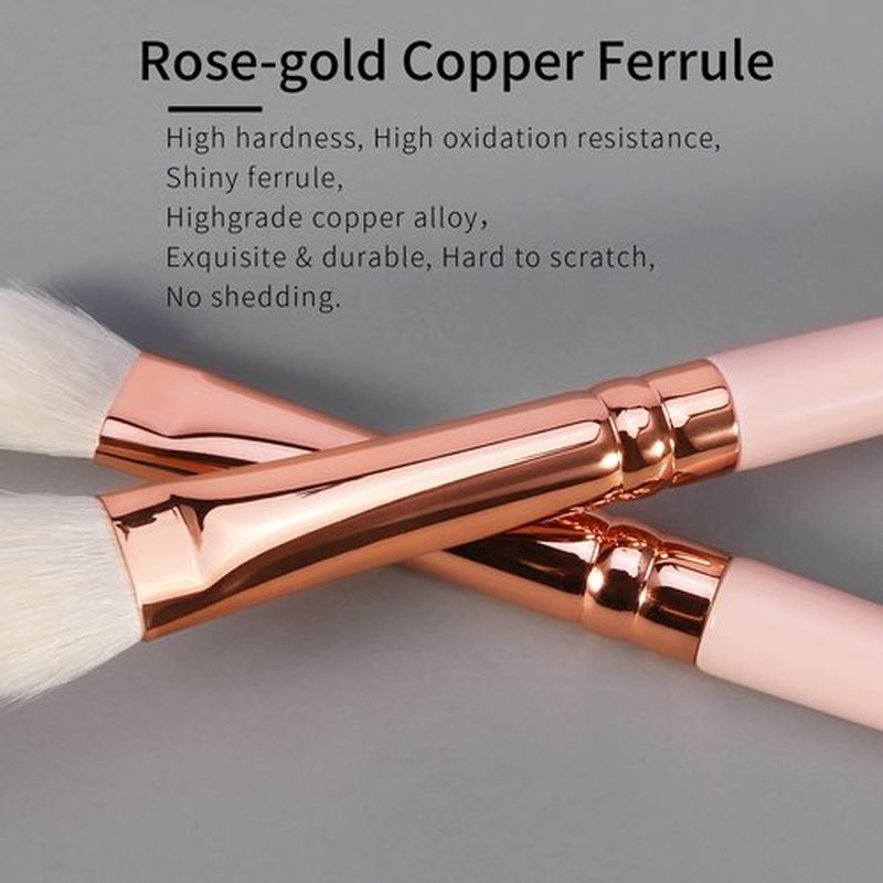 Natural Goat Hair Eyeshadow Brush, ENZO KEN Medium Smudge Eye Shadow Brush, Shader Eye Shadow Brush, Eye Smudge Brush, Single Natural Hair Makeup Brush, Single Eyeshadow Brush, Eye Brushes. Pink,E403M