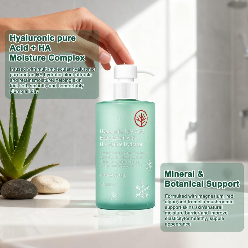 Hyaluronic Acid Body Serum - Lightweight, Fast-Absorbing Hydration for Silky Smooth Skin | Non-Greasy Formula