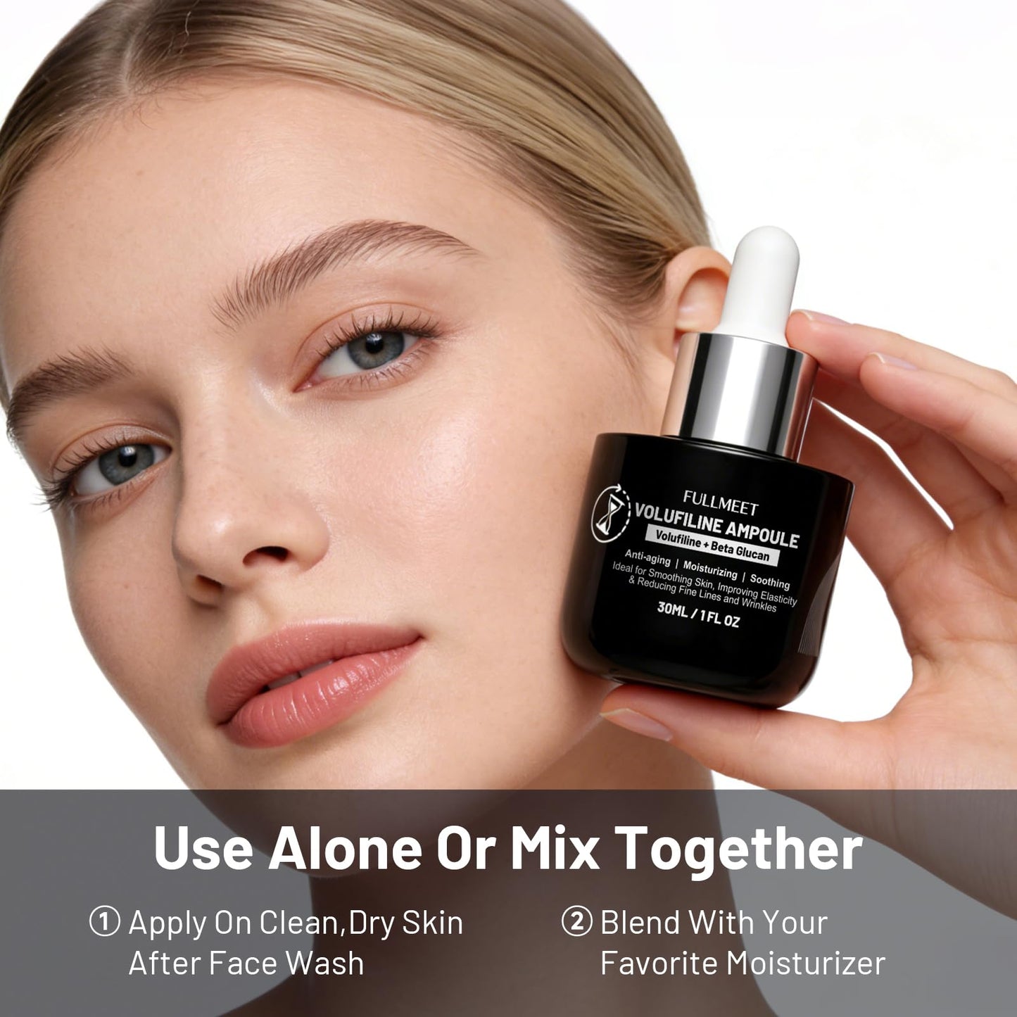 Volufiline Serum for Skin, Anti-Aging Serum for Face, 5% Volufiline + 40% Beta Glucan, Reduce Fine Line, Firming, Anti-Wrinkle Collagen Enhancer, Facial Serum for Visibly Plumper Skin