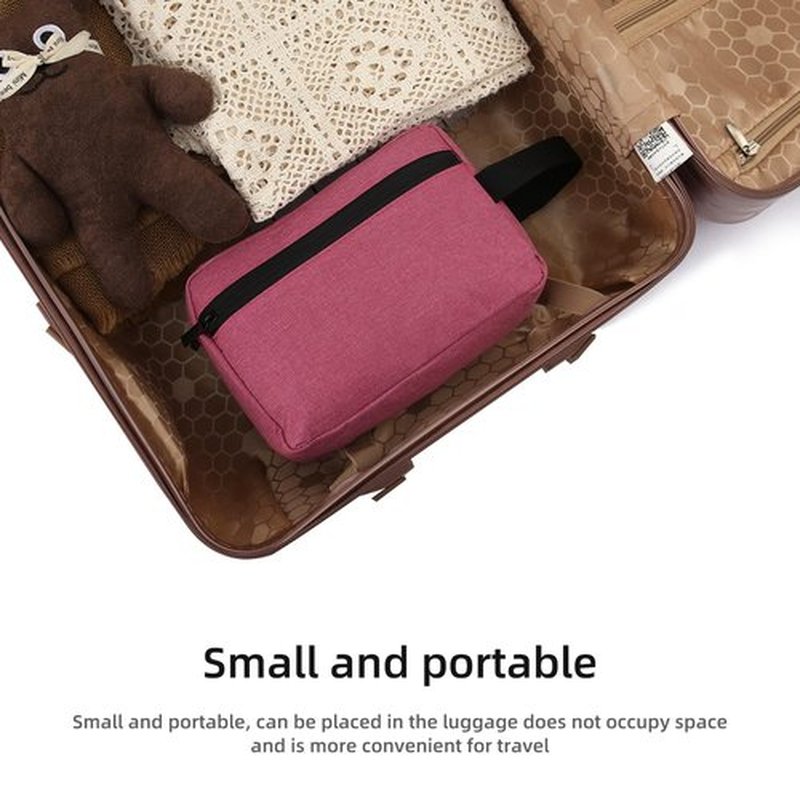 Icramsy Travel Toiletry bag Toiletry bag for women men Hanging toiletry bag Cosmetic bag Travel accessories Gift for Women Men (Rosy)