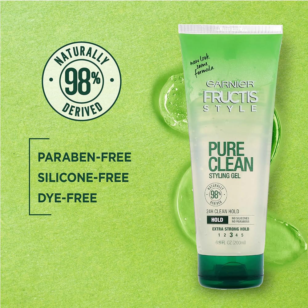 Garnier Fructis Style Pure Clean Styling Gel, 6.80 Oz ( Pack of 6)