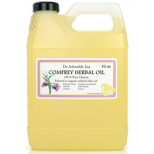 Comfrey Herbal Oil - 32 Oz 100% Pure Organic Infusion for Skin & Hair Care