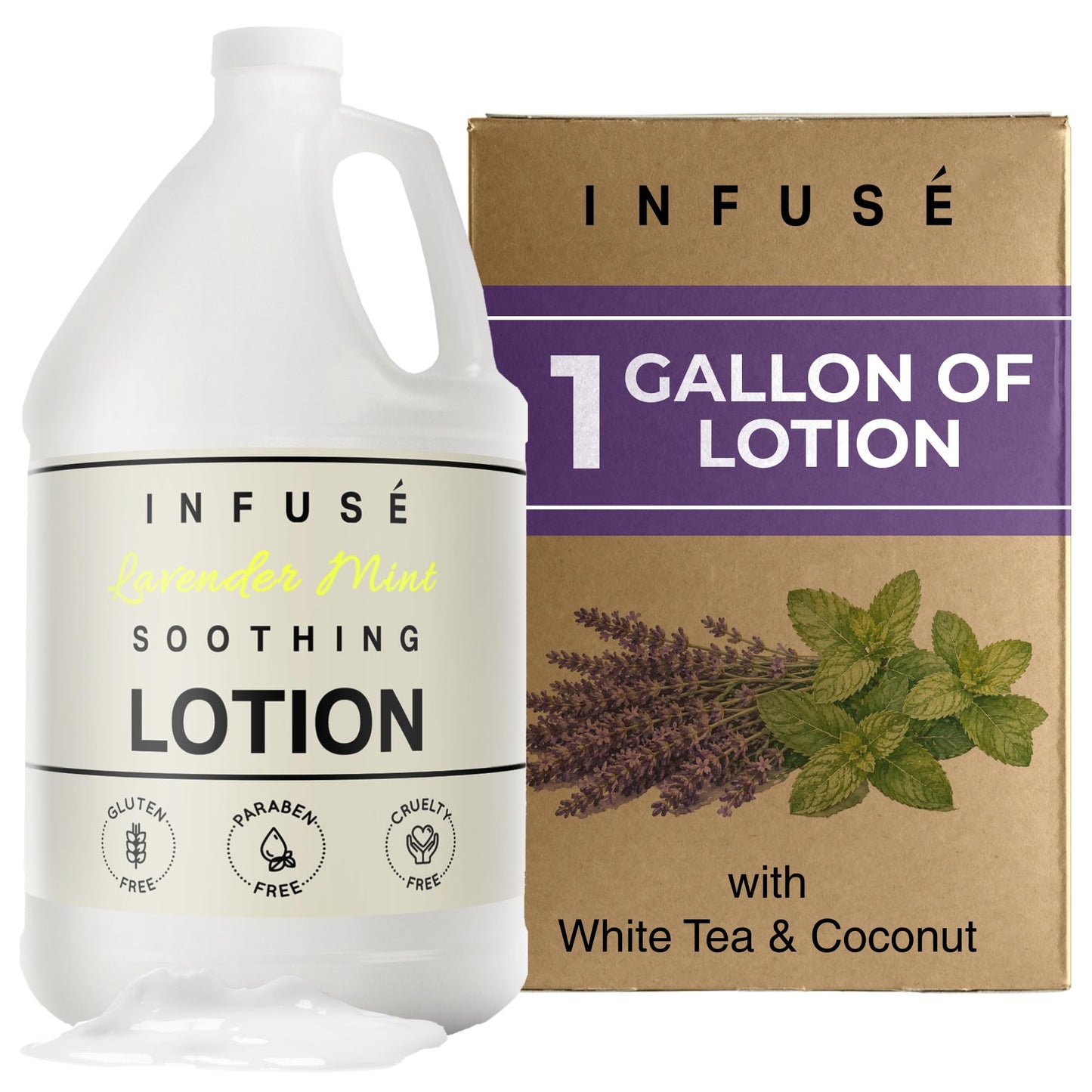INFUSÉ Lavender Mint Hotel Body Lotion, Gallon Refill, 1 Gallon