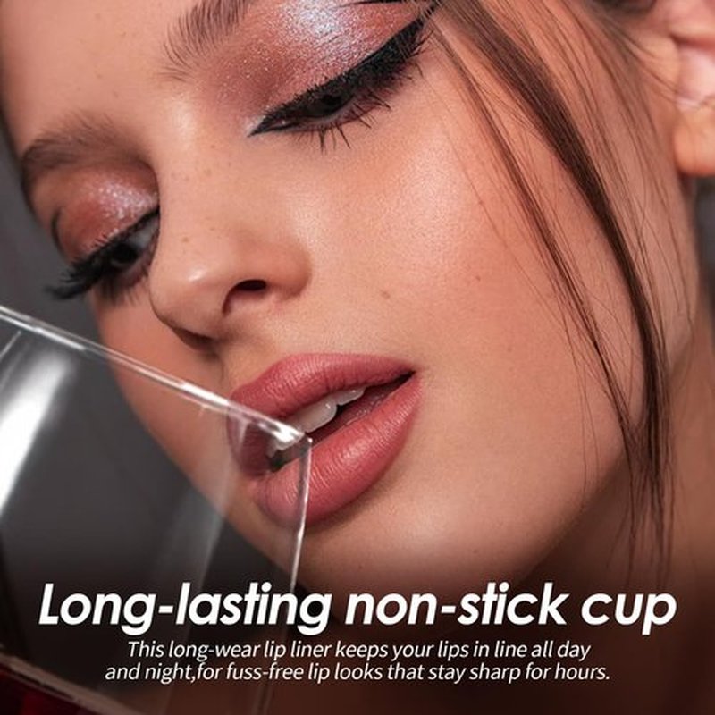 Veldoro Lip Stain, Veldoro Peel Off Lip Stain, Nude Lipliner Makeup,Lip Liner Stain Peel, Lip Stain -Peel & Reveal, Long-Lasting Plumper Lips (Light Brown+Wine Red, One size)
