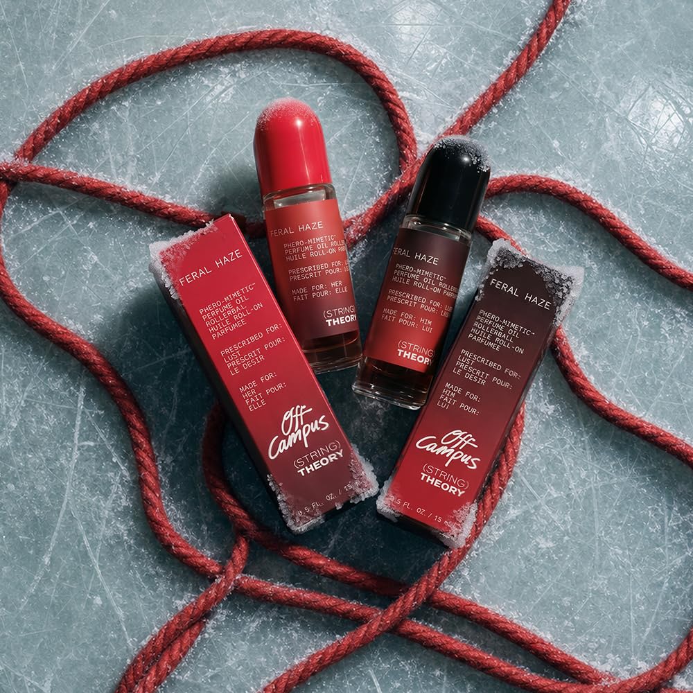 STRING THEORY x Off Campus - Hannah - Women's Pheromone Roll On Perfume Oil - Spicy & Sweet Vanilla Amber Boozy Gourmand Musk - Dark Rum, Vanilla, Tonka Bean - Lasts 3 Hrs Long - Phero-Mimetic Perfume