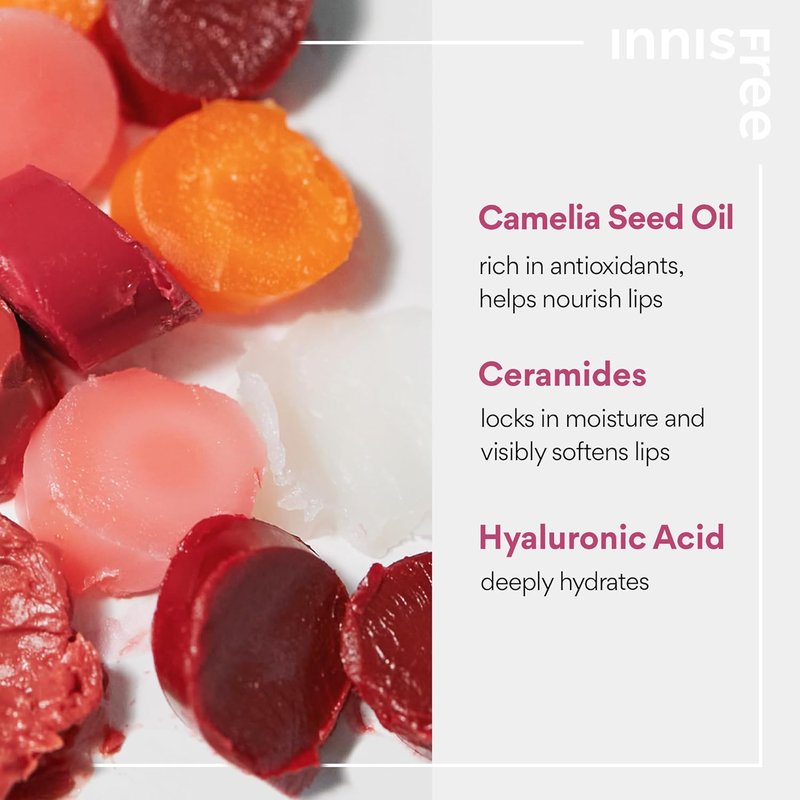 Innisfree Dewy Tint Lip Balm - Hydrating Tinted Balm with Hyaluronic Acid & Ceramides | Available in 4 Shades