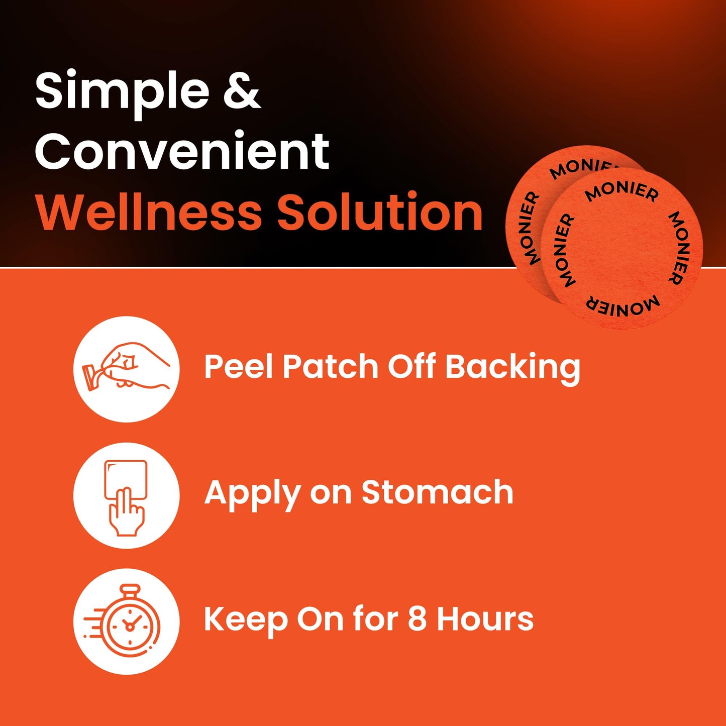 MONIER NAD Patches for Women & Men | NAD+ Patch for Energy & Healthy Aging | with CoQ10 & Nicotinamide | 60 Day Supply