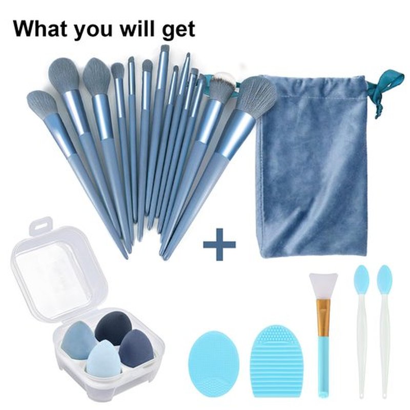 Koccido Makeup Brushes 22 Pcs Makeup Kit,Foundation Brush Eyeshadow Brush Make up Brushes Set (Blue, 22 Piece Set)