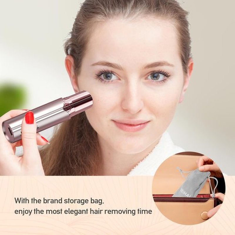 Facial Hair Removal for Women(Luxury), Hair Removal Device, SEIHAI Rechargeable Hair Remover/face shavers, Facial Hair Remover for Upper Lip, Chin, Included 4 x Replacement Heads
