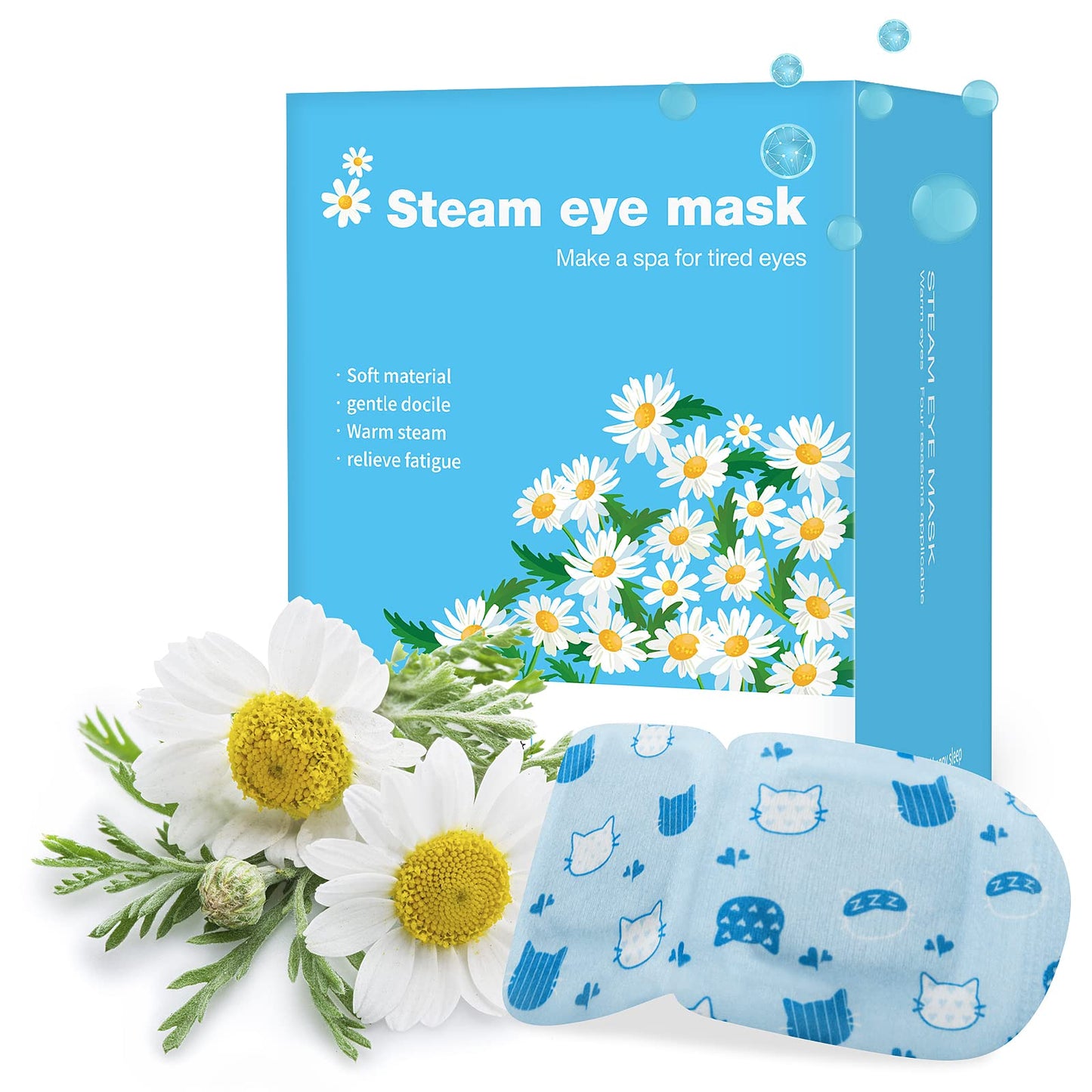 Jekeno Steam Eye Mask, 20 Packs Eye Masks for Dry Eyes, 40-60 Minutes Self Moist Warm Compress Heated Disposable Mask for Sleep, Spa Relaxing Trip Gifts, Travel Essentials for Women Men