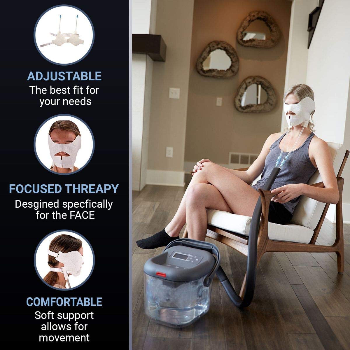 Face Wrap for Cryotherapy Unit - Pad Only for Circulating Ice Machine for Maxillofacial Surgery, Head Injury, Rhinoplasty