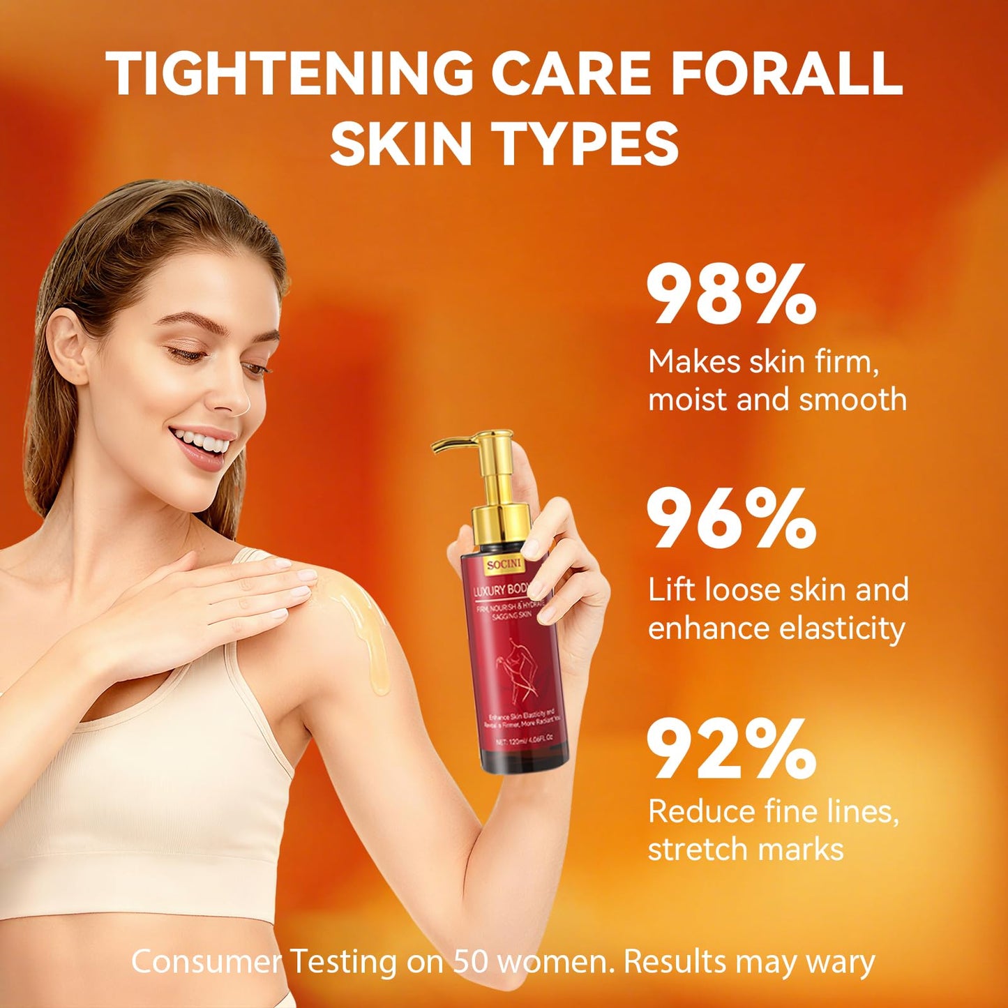 Body Firming Oil-Luxury Body Oil for Crepe Skin, Glow&Silky Remedy for Women, Tightening & Hydrating Treatment for Arms, Legs, Stomach, Natural Lightweight Non-Greasy Formula for Dry Skin, (Pack of 2)