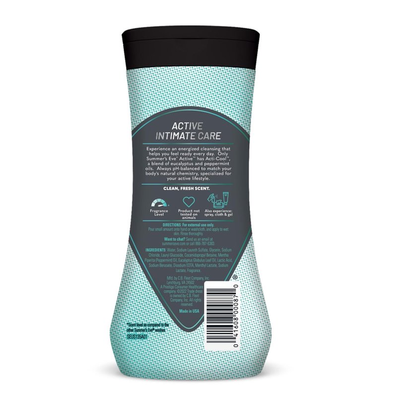 Active Daily Performance Feminine Wash - pH-Balanced Body Wash for Women | Eucalyptus & Peppermint, 12 Fl Oz
