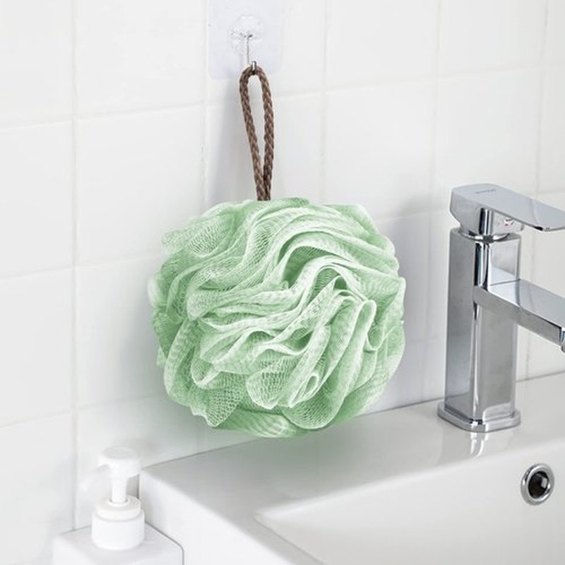Fu Store Bath Sponges Shower Loofahs 50g Mesh Balls Sponge for Body Wash Bathroom Men Women - 4 Pack Scrubber Cleaning Loofah (50g Multi Color)