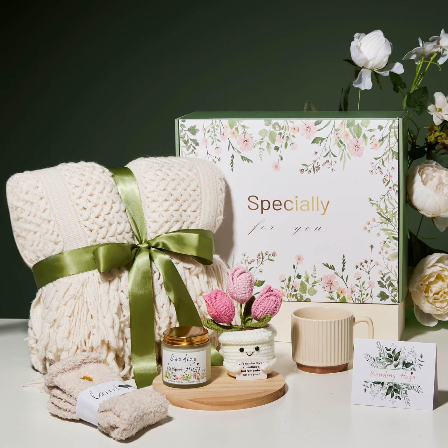 Get Well Gift for Women, after Surgery Gifts, Birthday Gifts Baskets for Women Self Care Gift, Thinking of You Relaxation Stress Care Package for Her Wife Mom Friend Sister Girlfriend