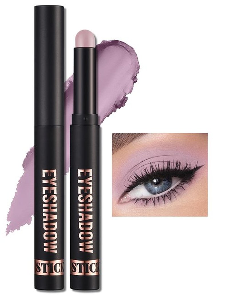 Erinde Waterproof Cream Eyeshadow Stick, Matte Nude Eye Shadow Sticks, Longwear Blendable High Pigmented, Neutral Eye Shadow Sticks Matte for Older Eyes, Smokey Eyeshadow Pencil Crayon, 17 Mauve Matte