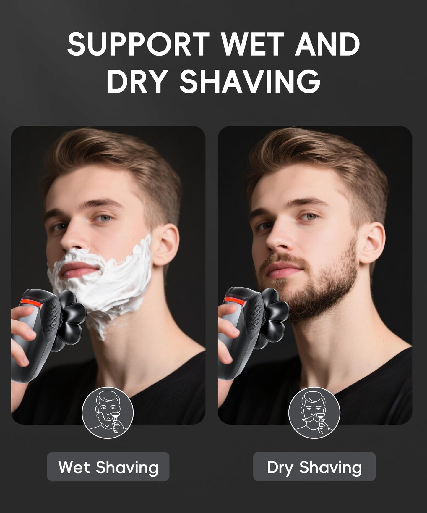 MALEGEBAZ Head shavers for Bald Men 5-in-1 Men's Grooming Kit