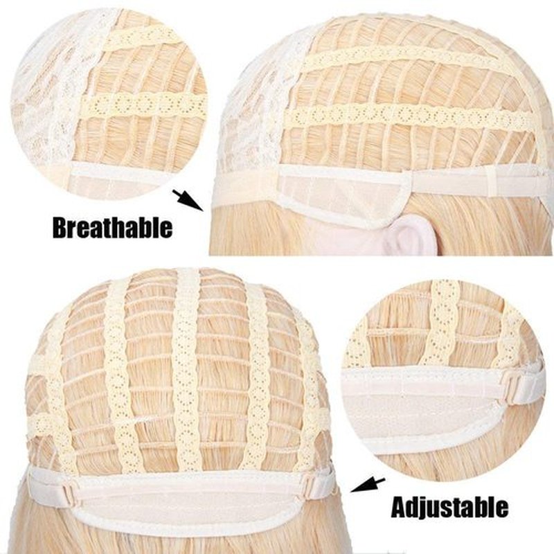 RightOn 12 Inches Black Wig Short Wig Cosplay Wig for Costume Party and Dress Up Short Wig for Men and Women Halloween Wigs with Wig Cap