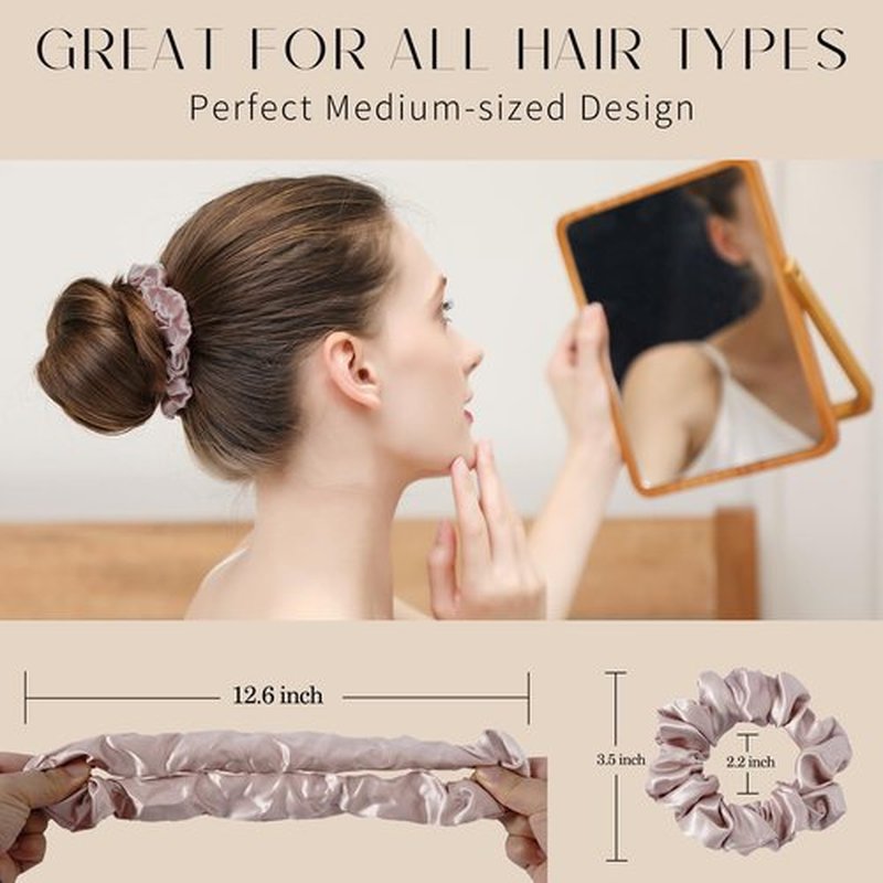 ZIMASILK 22 Momme 100% Pure Mulberry Silk Skinny Scrunchies for Women, Hair-Friendly & Luxurious Elastic Scrunchies Set (3 Scrunchies)