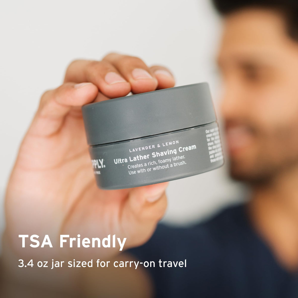 SUPPLY Ultra Lather Shaving Cream for Men – Rich Cushion for Smoother Shave – Helps Reduce Shave Irritation – White Birch & Sage – 3.4 oz