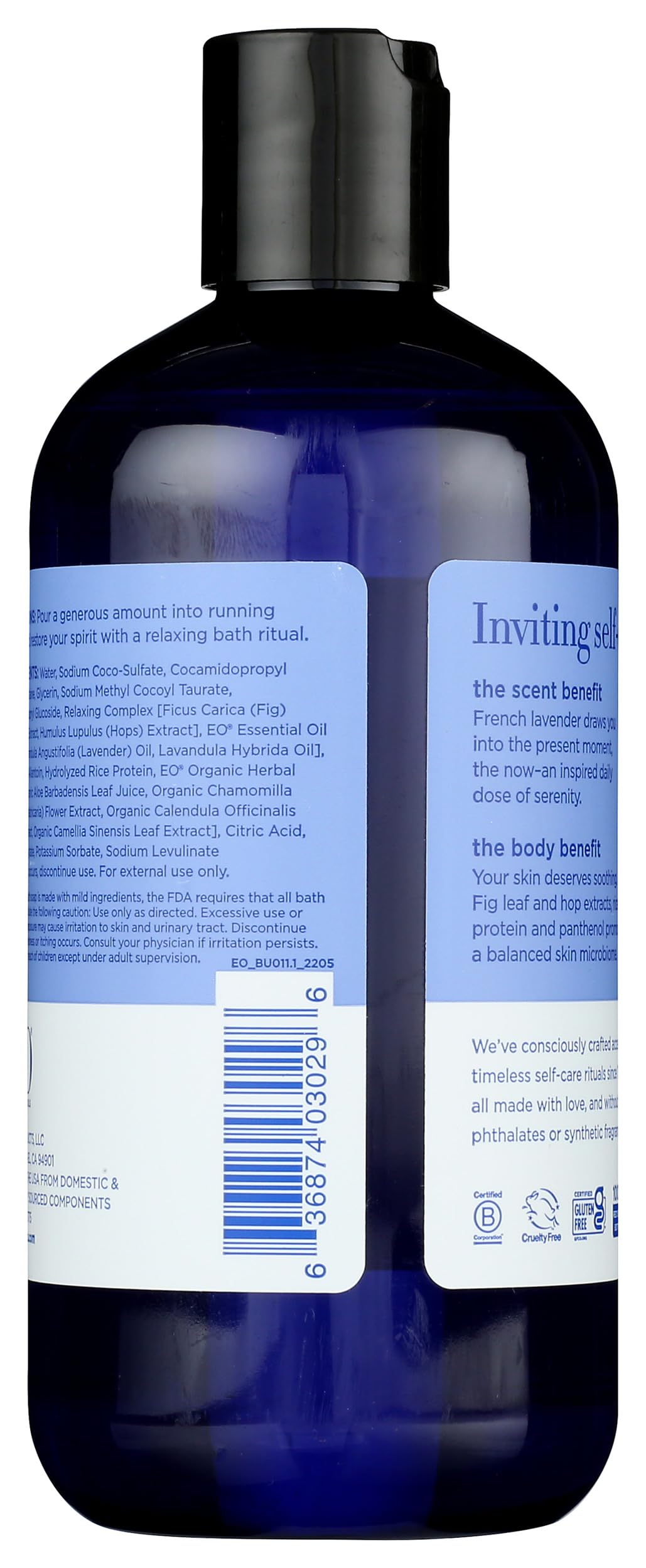 EO, Bubble Bath French Lavender Organic, 12 Fl Oz