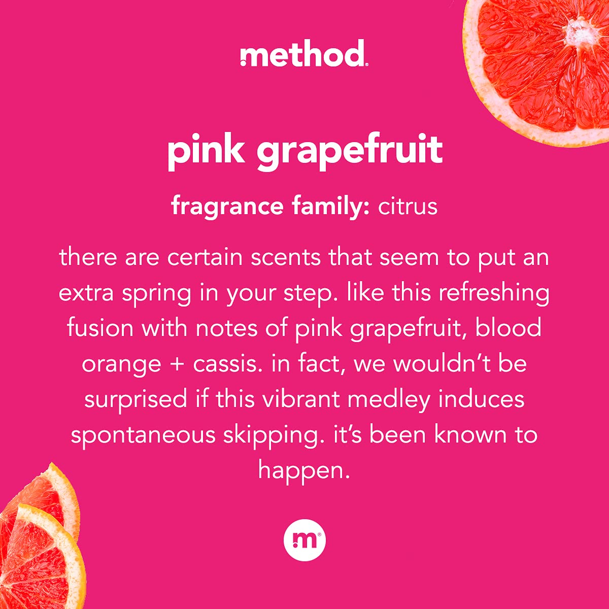Method Foaming Hand Soap, Refill, Pink Grapefruit, Recyclable Bottle, Biodegradable Formula, 28 oz, (Pack of 2)