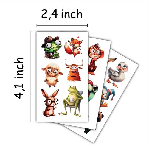 Temporary Tattoos for Kids Party Supplies - 30 Sheets Tattoos for Boys Birthday Party Favors Goodie Bag Fillers (Cute Animals)