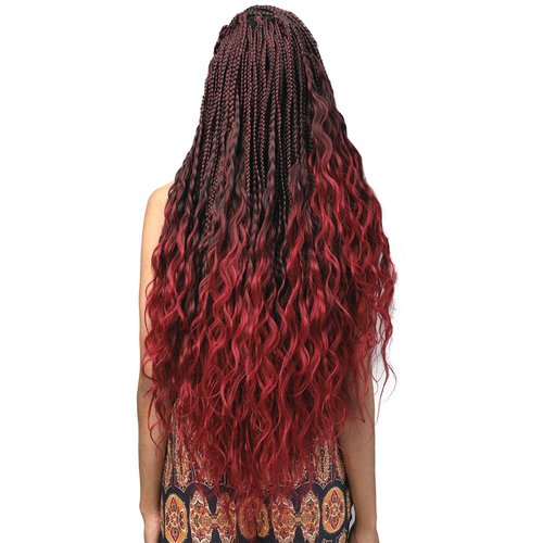 MULTI PACK DEALS! Bobbi Boss Synthetic Hair Braids Pre-Feathered 3X King Tips Body Wave 28" (3-PACK, T4/30)