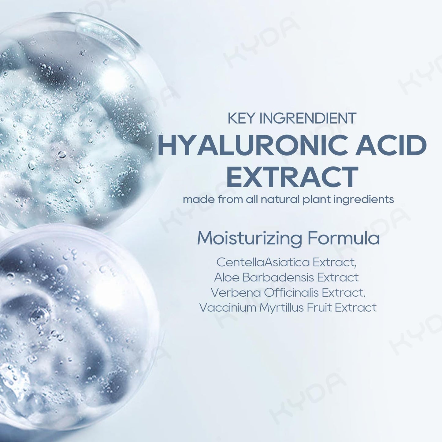 KYDA 3 Pcs Hyaluronic Acid Lip Balm, Moisturizing Lipstick for Dry Cracked Lips, Deep Hydrating Lip Care Balm, Reduce Fine Lines, Daily Lip Moisturizer with Hyaluronic Acid, Colorless Finish