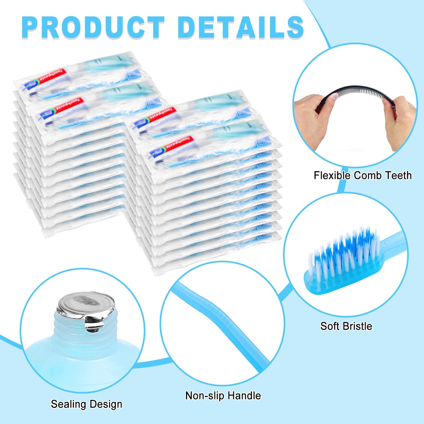 Gisdo 5 Kits Basic Toiletry Kits Homeless Personal Hygiene Kit Bulk Homeless Care Package Supplies Travel Toiletry Kit Homeless Hygiene Kit Bulk for Men Women Charity Toiletry Bag(10-IN-1)