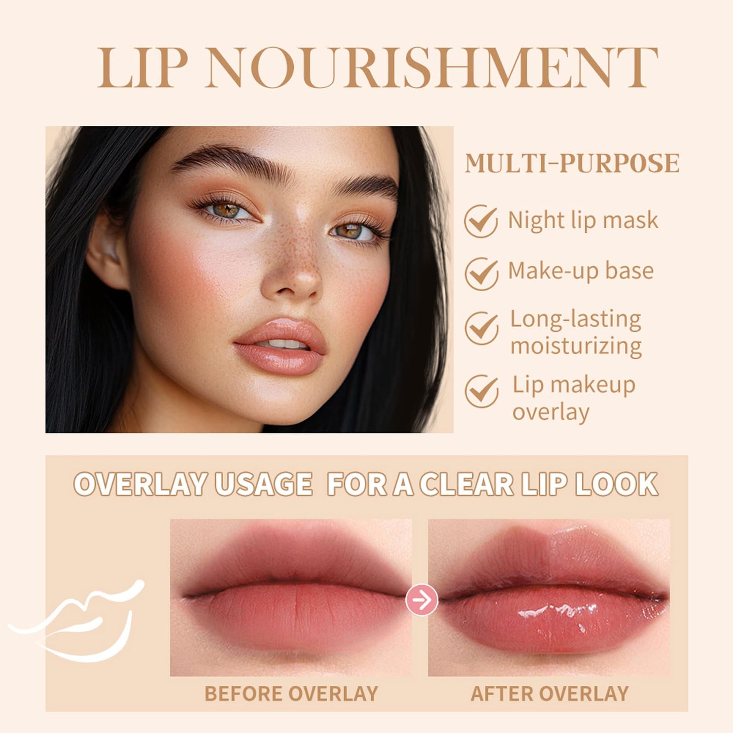 URQT Lip Butter Balm, Hydrating, Nourishing & Softening Lip Care with Natural Oils & Fruit Extracts, Long-Lasting Moisture, Non-Sticky Shine, Soften Dry Lips Lip Care (#1 Vanilla)