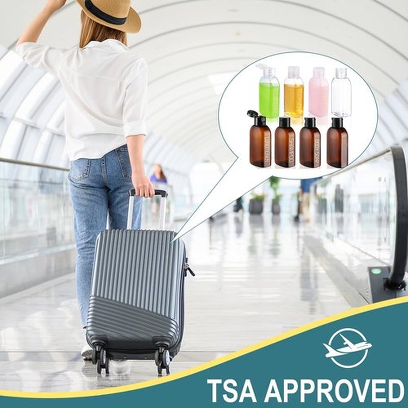 Cosywell Travel Bottles for Toiletries 8PCS 3.4oz Travel Shampoo Bottles TSA Approved Travel Size Bottles Travel Containers Leak Proof Empty Lotion Bottles with Flip Cap