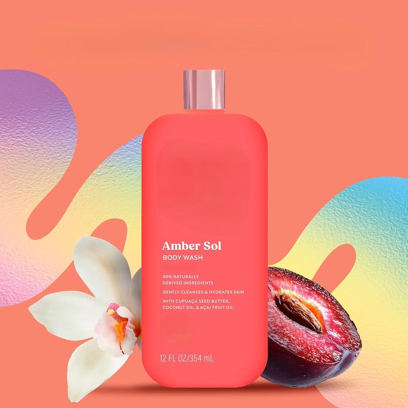 Amber Scent Hydrating Body Wash - Gentle Cleansing Shower Gel for Soft, Smooth Skin | 12 fl oz