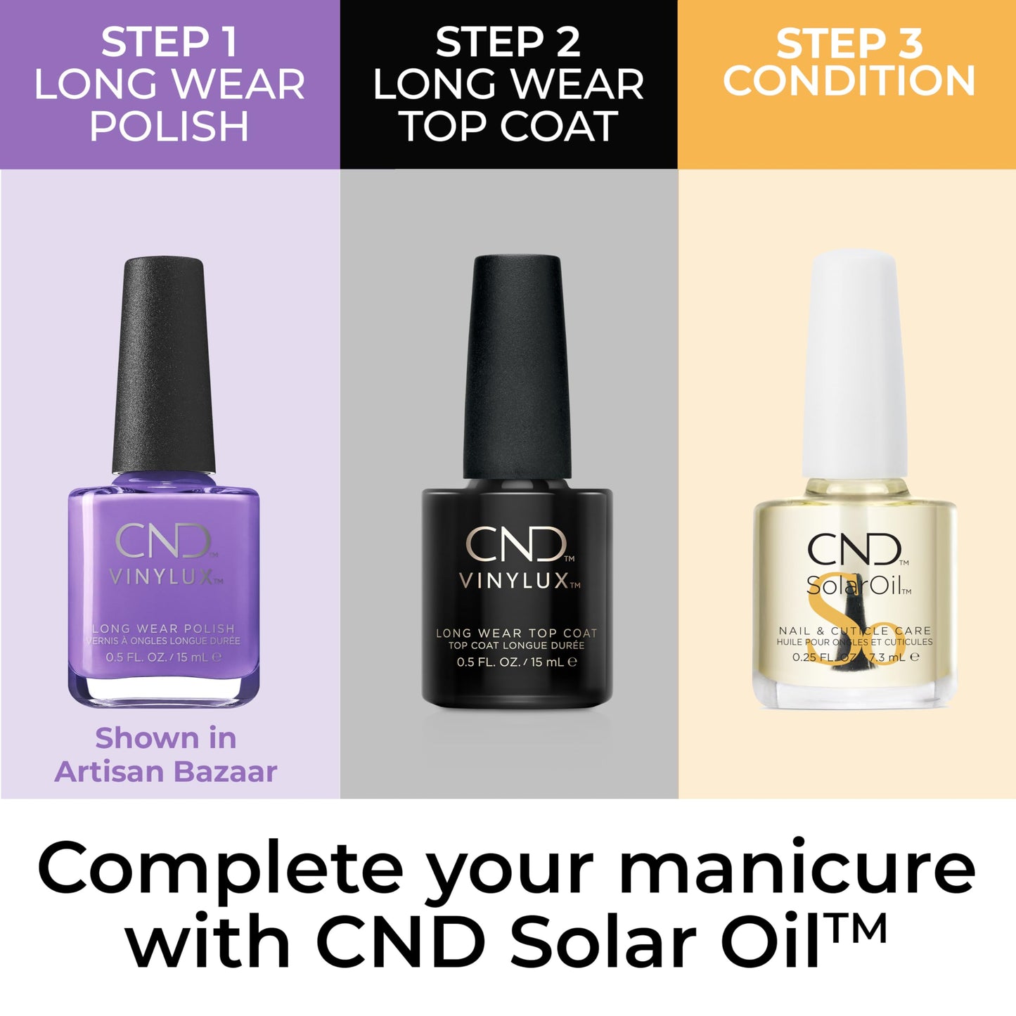 CND Vinylux Longwear Purple Nail Polish, Gel-like Shine & Chip Resistant Color, Lilac Longing, 0.5 fl. oz