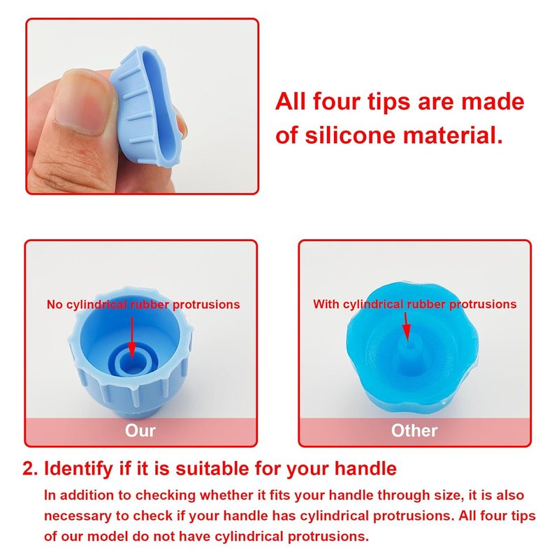 Face Care Skin Beauty Set - Silicone Water Scrub Tips (12 Pcs, Small & Large)