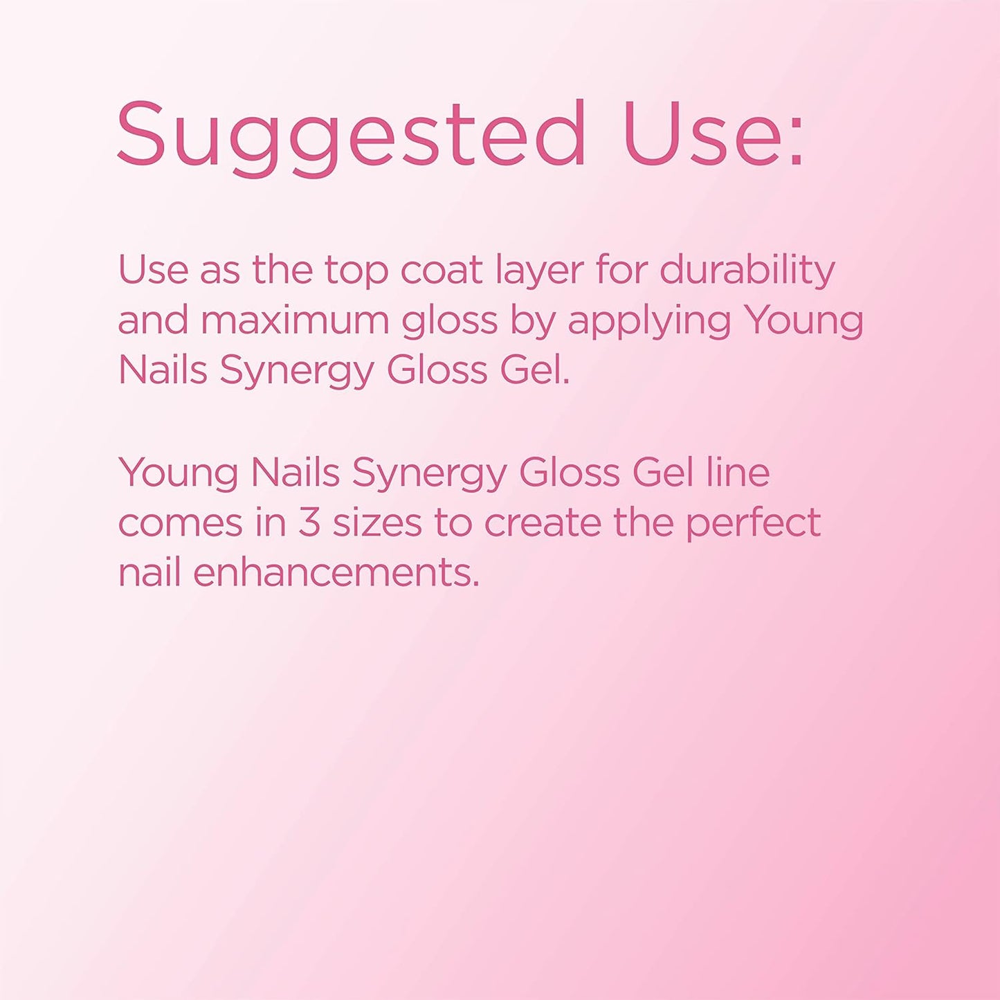 Young Nails Synergy Clear Gloss Finishing Gel - Builder Top Coat for Superior Adhesion & Strength, 15g